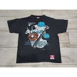 Florida Marlins Vtg Shirt MLB Majestic Men’s NUTMEG Large FL Miami baseball